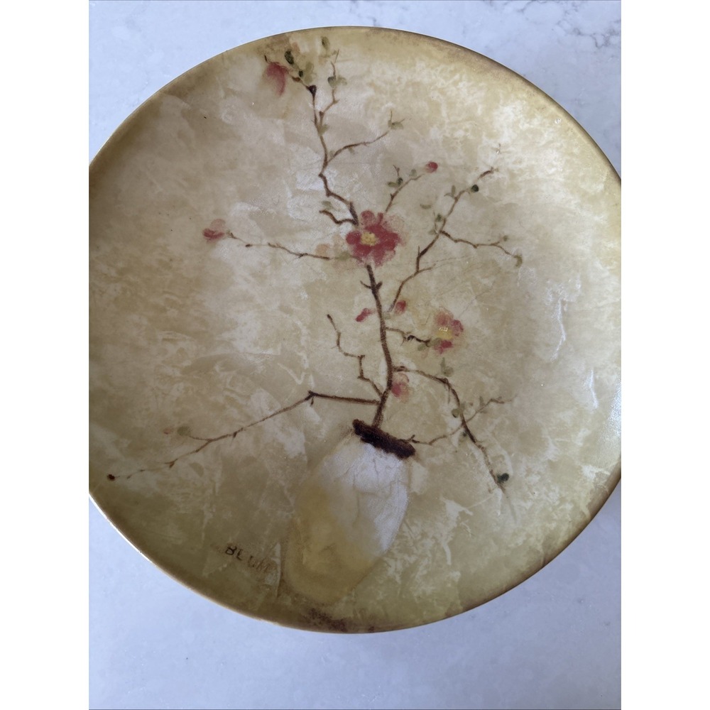 6‎ (six) 222 Fifth FLOWERING BLOSSOM Cheri Blum Salad Plates No Chips